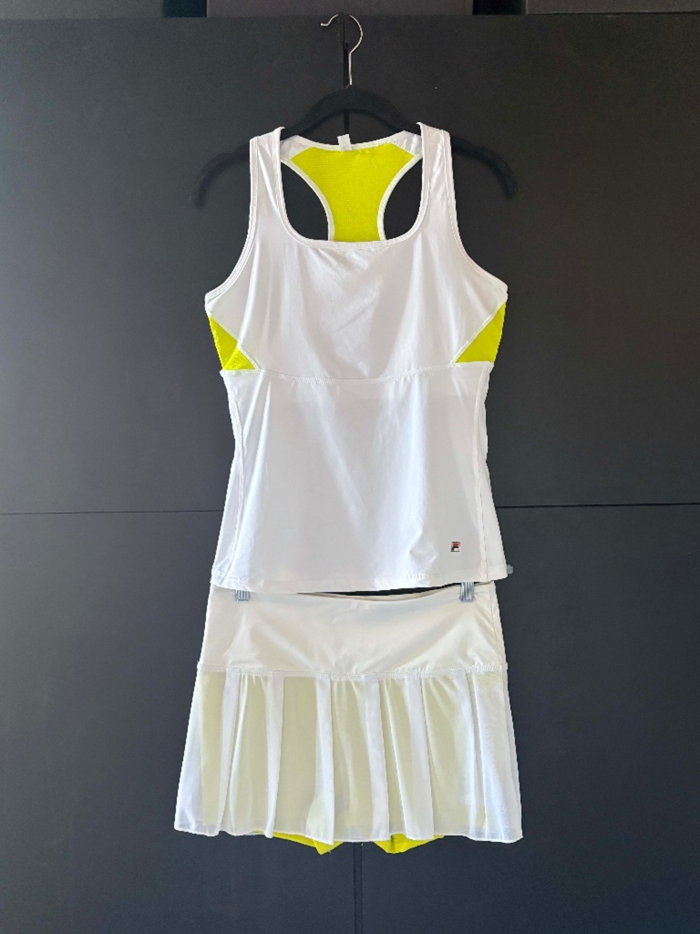 Fila Center Court Tennis Tank Top and Mesh Skort Tennis Set Size Medium EUC